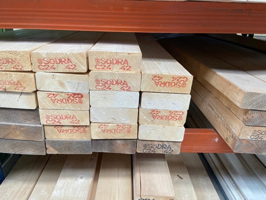 Nieuwe geschaafde vuren balken van diverse afm. en lengtes., Ophalen, Nieuw, 250 cm of meer, Balken