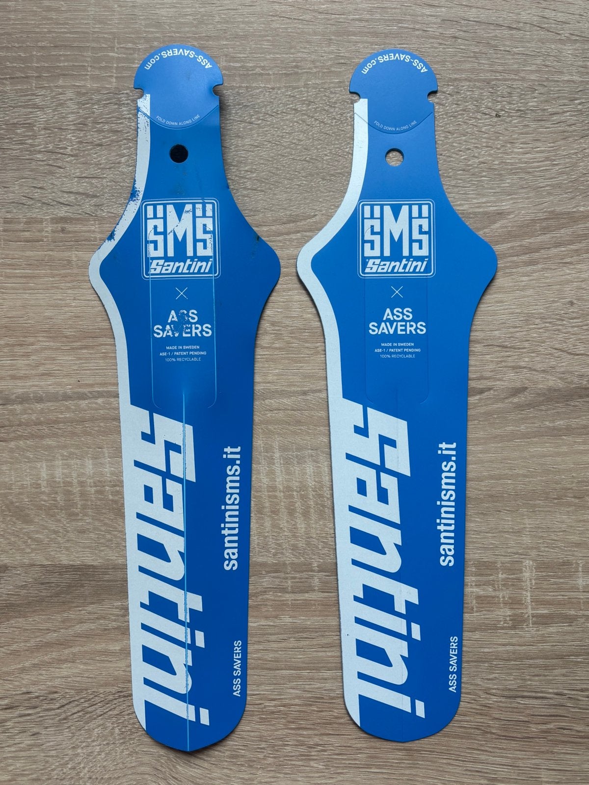 2x Ass savers Santini blauw fiets spatbord, Ophalen of Verzenden, Nieuw, Spatbord, Kunststof