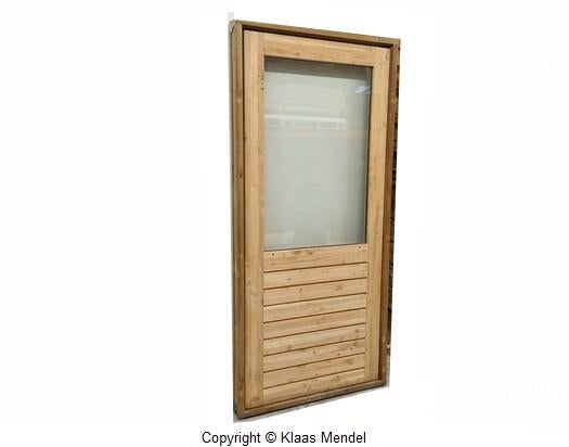 Douglas deur  - hardhouten kozijn - dubbel glas, Overige typen, Glas, 200 tot 215 cm, Ophalen