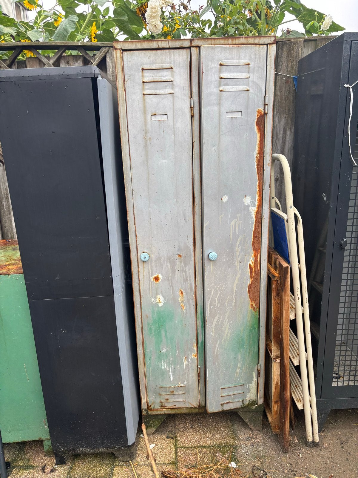 Unieke industriële metalen kast/locker, Ophalen, Gebruikt
