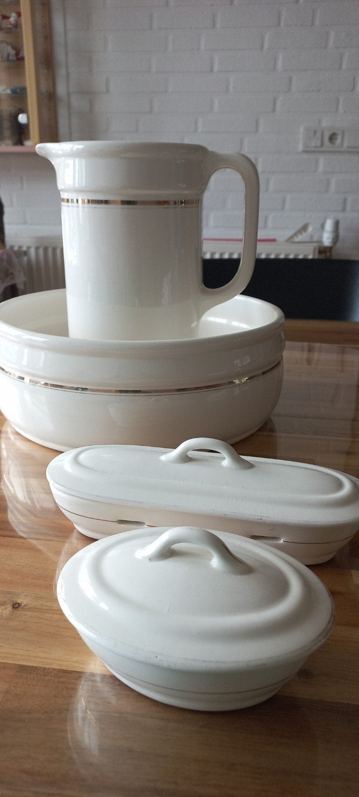 ANTIEK VINTAGE LAMPET STEL PETRUS REGOUT, Antiek en Kunst, Antiek | Porselein, Ophalen