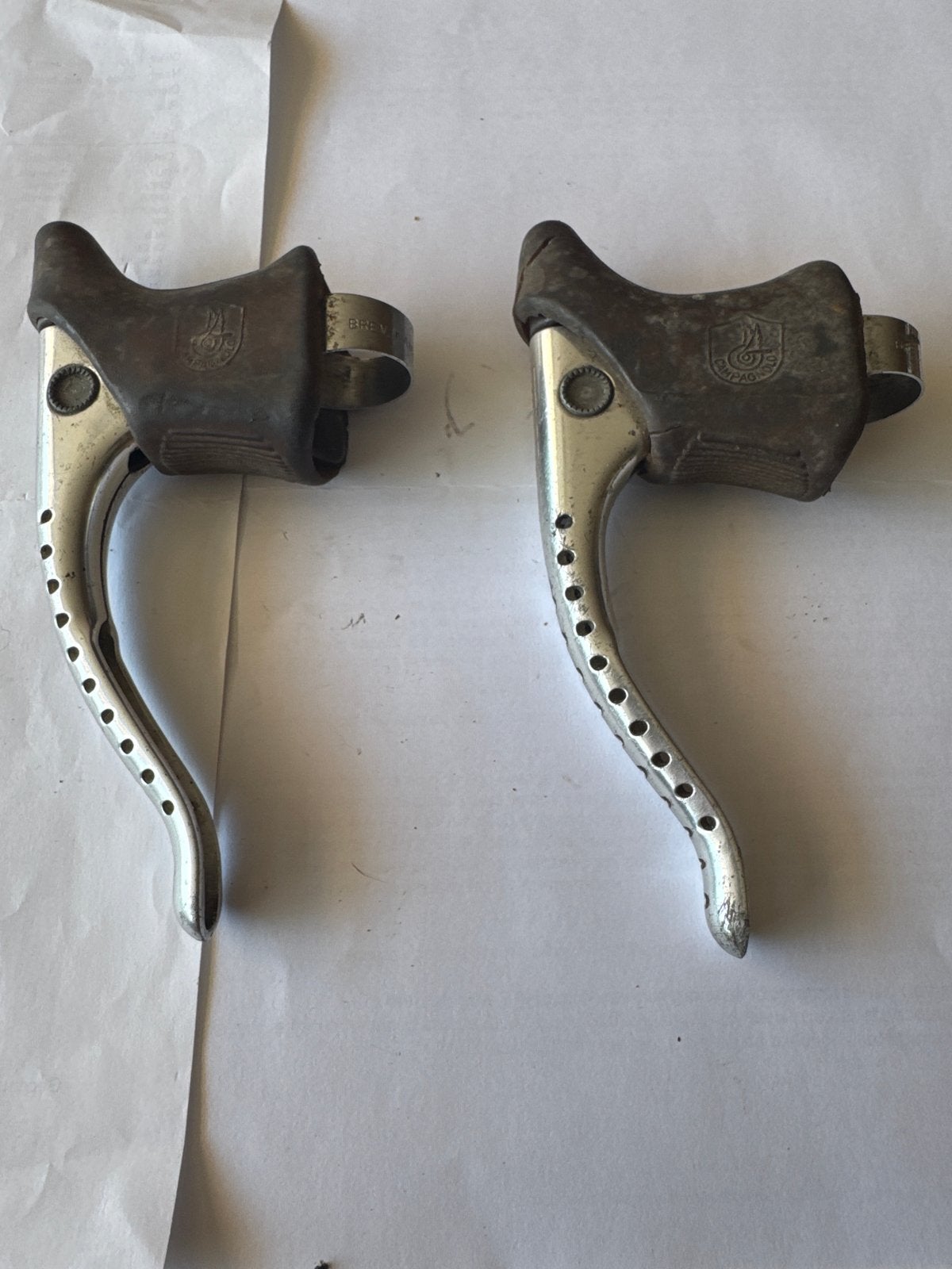 Vintage 1980s Campagnolo Super Record Brake Levers, Ophalen of Verzenden, Gebruikt