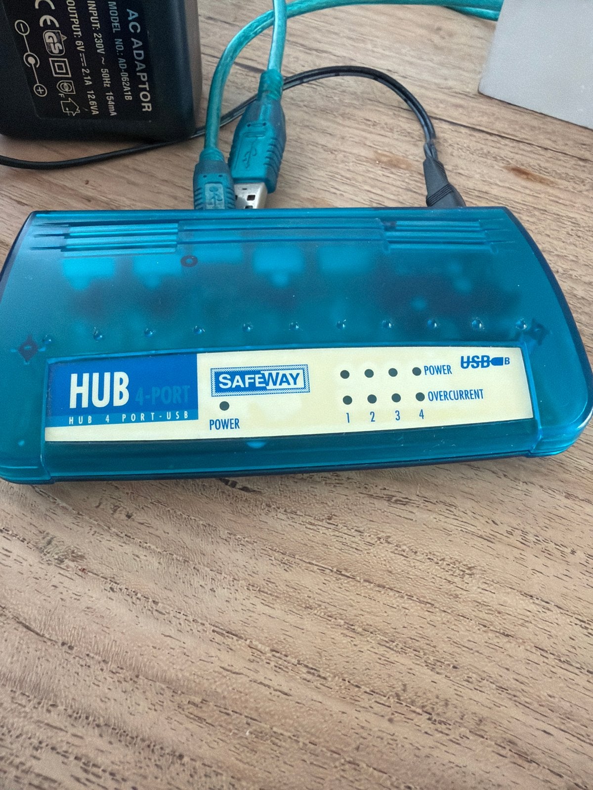USB-hub met adapter Docking 4X USB, Ophalen of Verzenden, Gebruikt