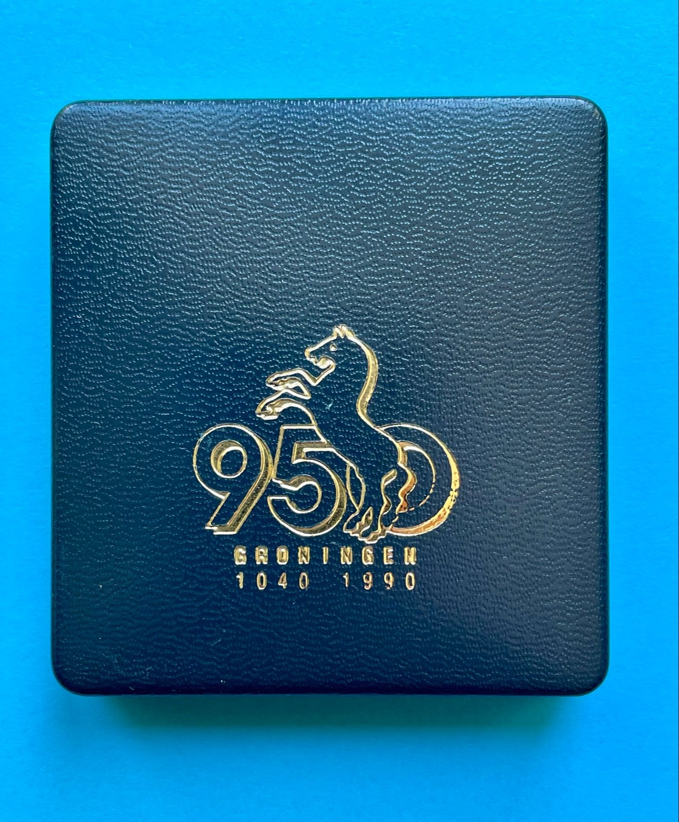 Herdenkingsmunt Groningen 950 jaar 1040-1990 in cassette, Ophalen of Verzenden, Koningin Beatrix, Overige waardes, Losse munt