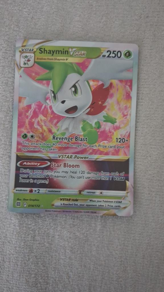 Shaymin VSTAR Pokémon kaart - Goede staat, Ophalen of Verzenden
