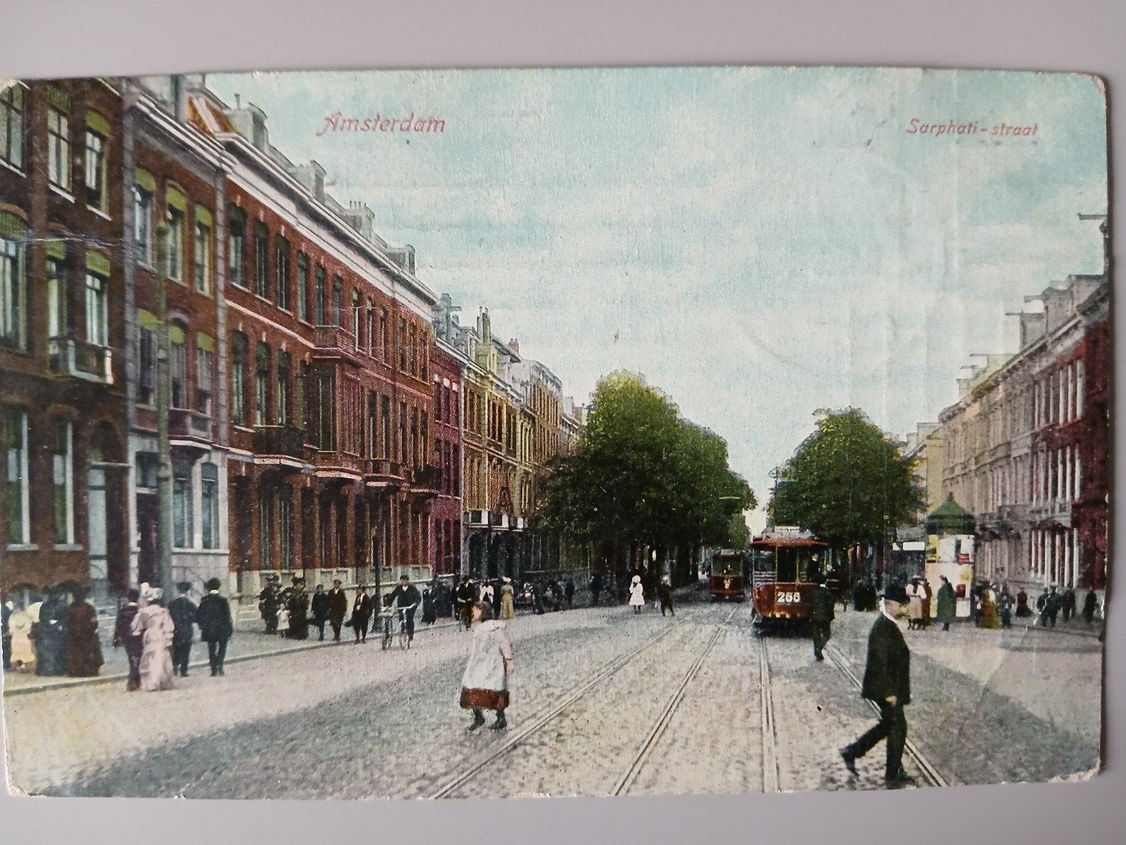 Amsterdam Sarphati Straat 1910, Verzenden, Voor 1920, Gelopen, Noord-Holland