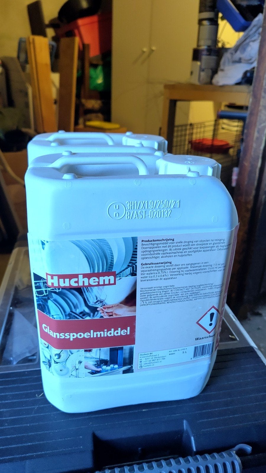 Huchem Glansspoelmiddel 10 Liter voor Vaatwassers, Witgoed en Apparatuur, Ophalen, Nieuw, 10 tot 14 liter