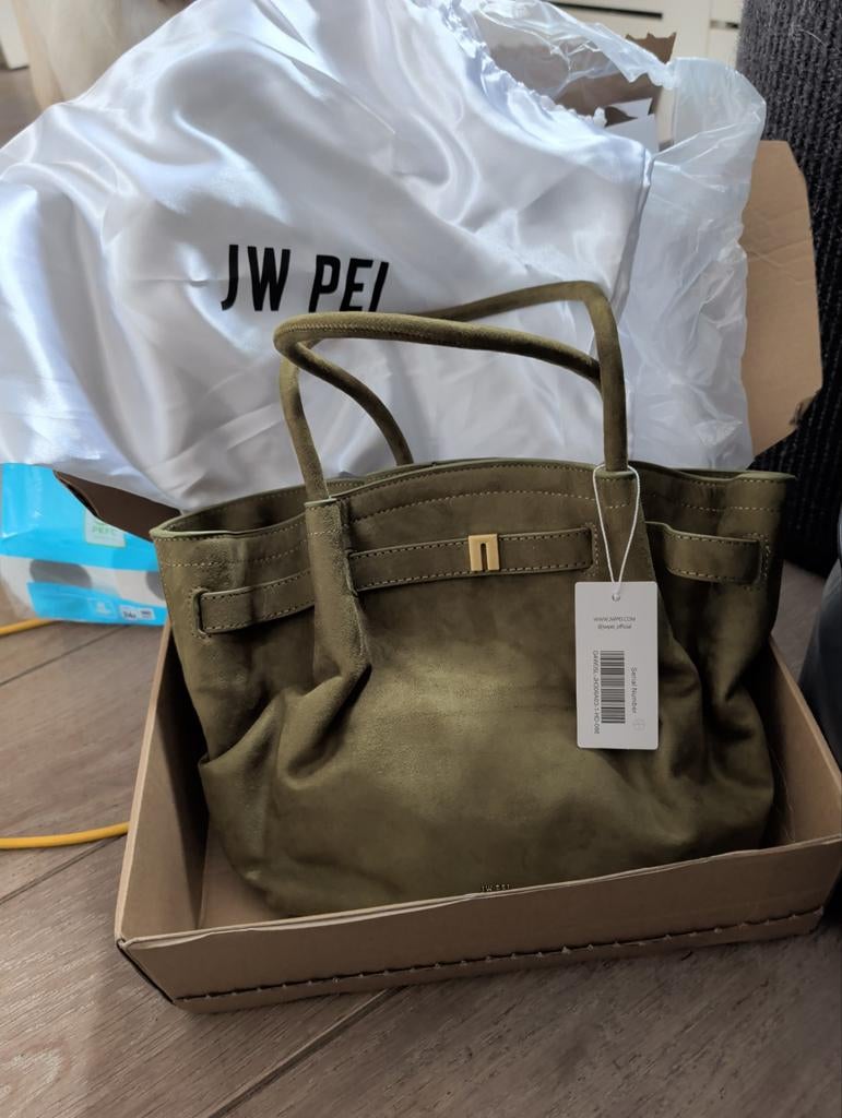 JW PEI Tas - Groen, Sieraden, Tassen en Uiterlijk, Ophalen of Verzenden, Nieuw, Groen, Handtas