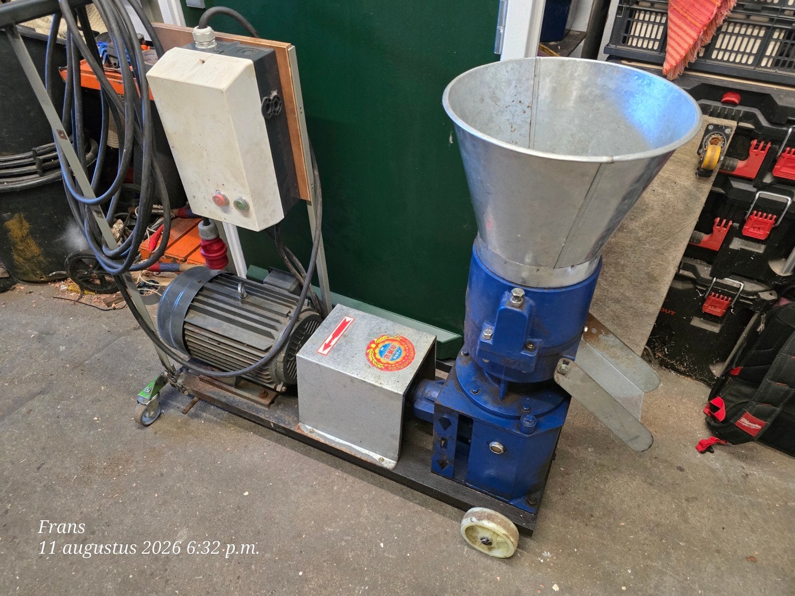 Pelletpers / Pelletmachine 7.5 kW Krachtstroom 5&6mm matrijs, Ophalen, Gebruikt