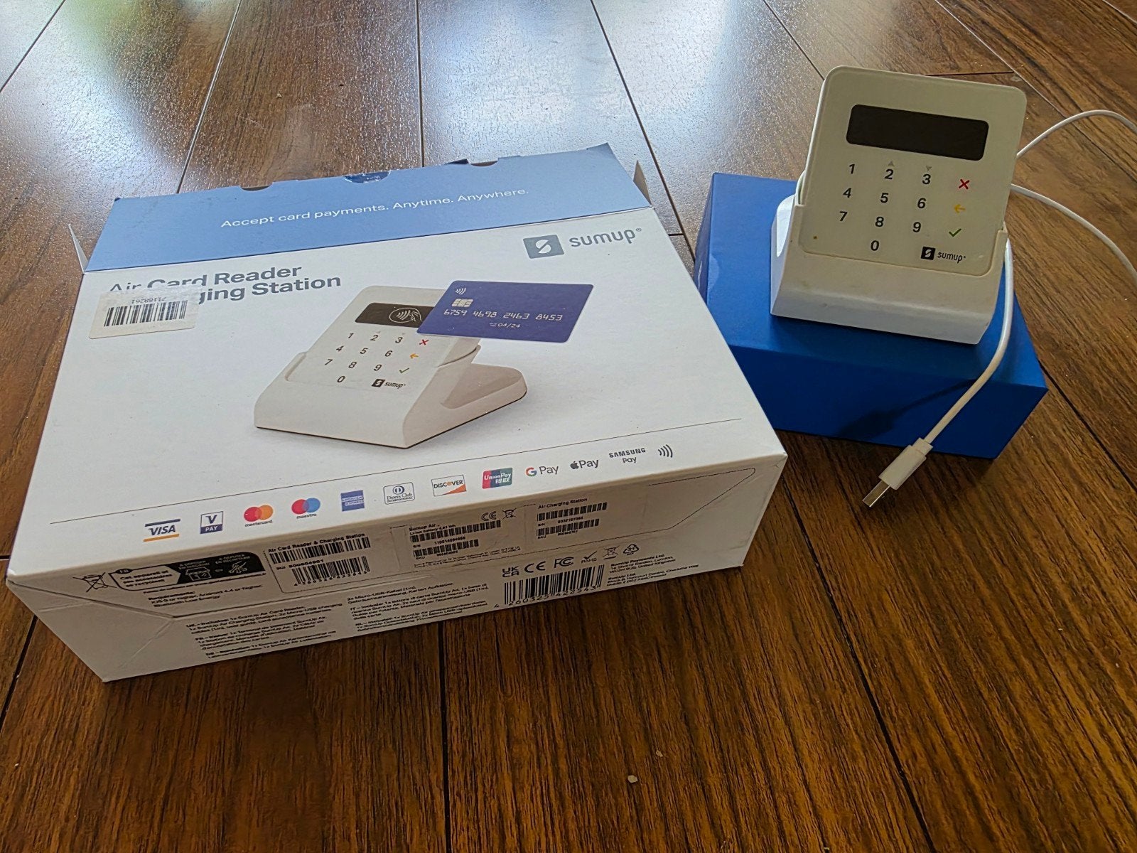 SumUp Air Card Reader Pin Automaat met Oplaadstation, Ophalen of Verzenden