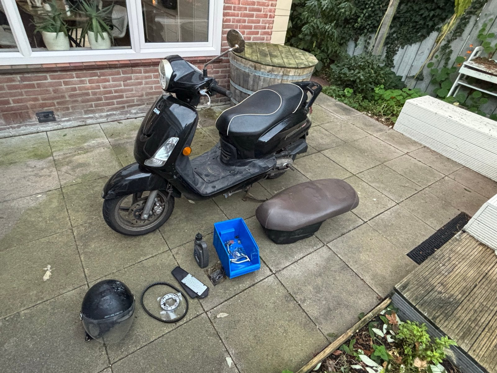 SYM Fiddle 50S - Rijdt en start, inclusief extra's!, Fietsen en Brommers, Ophalen, Gebruikt, Benzine, Fiddle