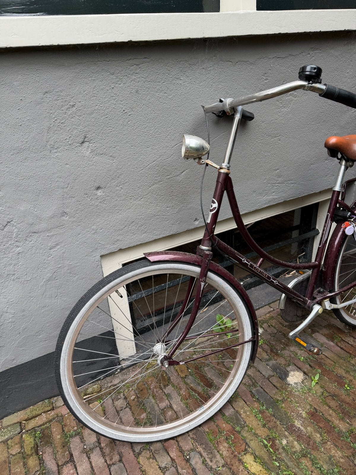 Cortina omafiets - Roodbruin - Versnellingen opknappen, Ophalen, Gebruikt, Versnellingen