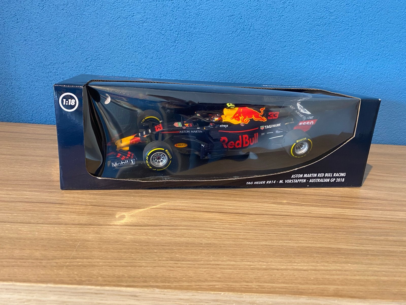 Minichamps Red Bull Racing RB14 Max Verstappen 2018 1:18, Hobby en Vrije tijd, Modelauto's | 1:18, Ophalen of Verzenden, Nieuw
