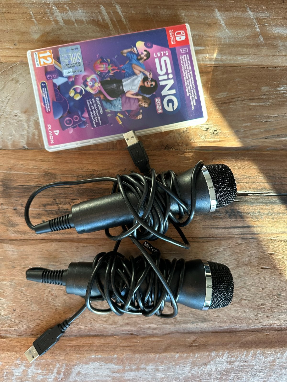 Let's Sing 2024 game / spel Nintendo Switch met 2 microfoons, Muziek, Eén computer, Ophalen of Verzenden, Zo goed als nieuw