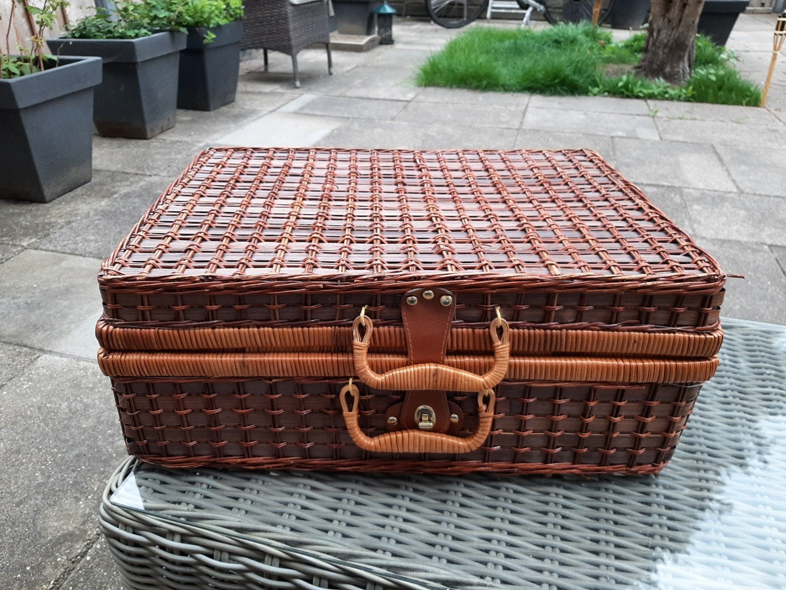 Klassieke Vintage Picknick mand., Hobby en Vrije tijd, Picknickmanden, Ophalen of Verzenden, Zo goed als nieuw