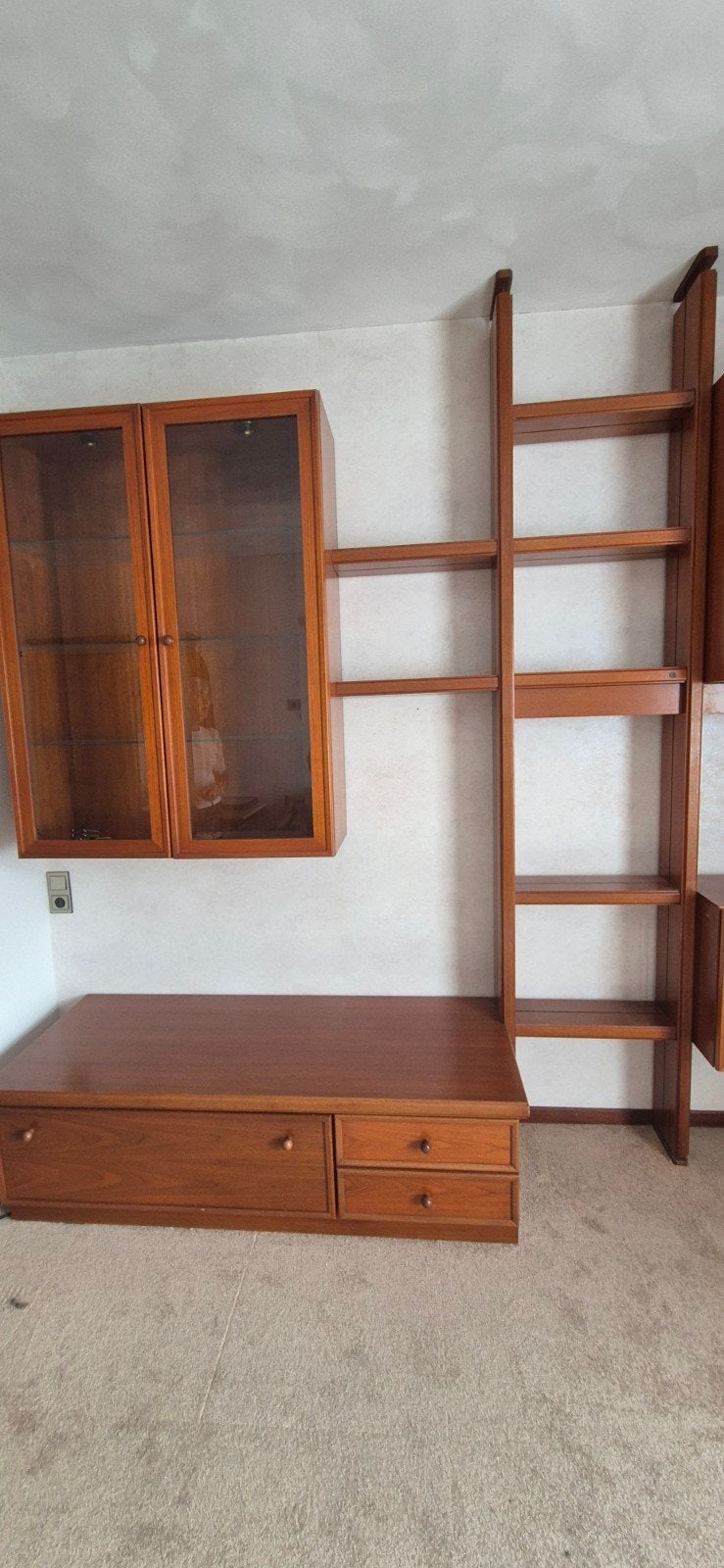 Vintage jaren 60 kast, Ophalen, Gebruikt, 25 tot 50 cm, Glas