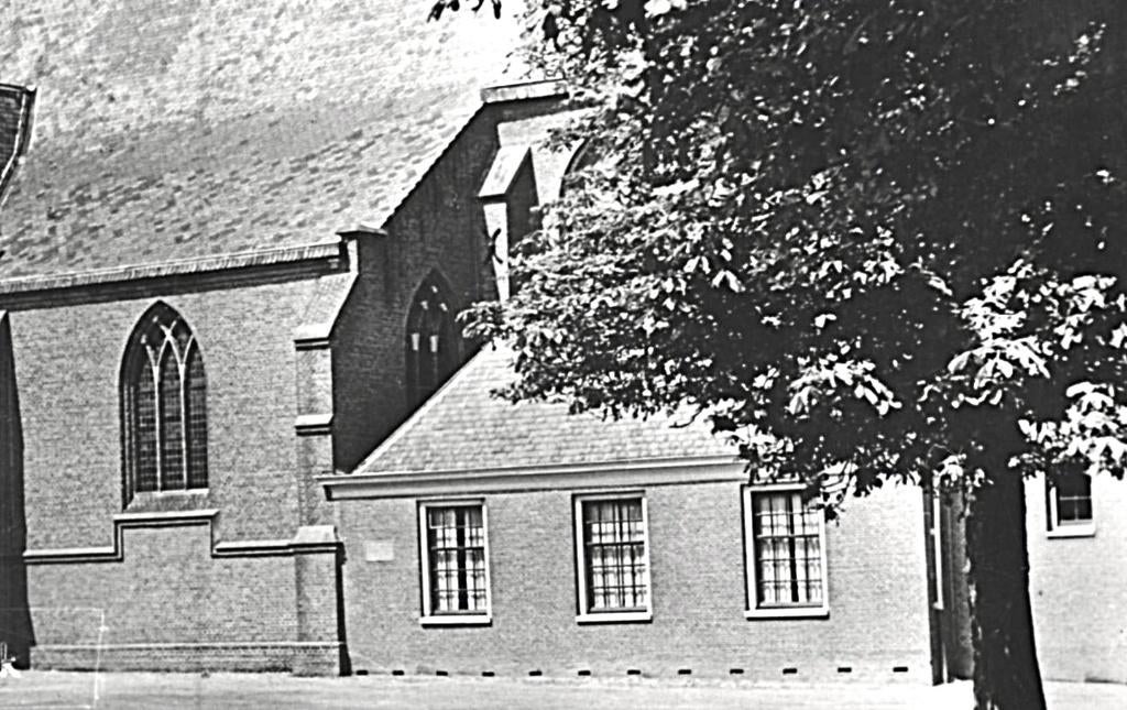 946576 Bodegraven ZH 1958 gel in 61 Oude Markt Ned Herv Kerk, Ophalen of Verzenden, 1940 tot 1960, Gelopen, Zuid-Holland