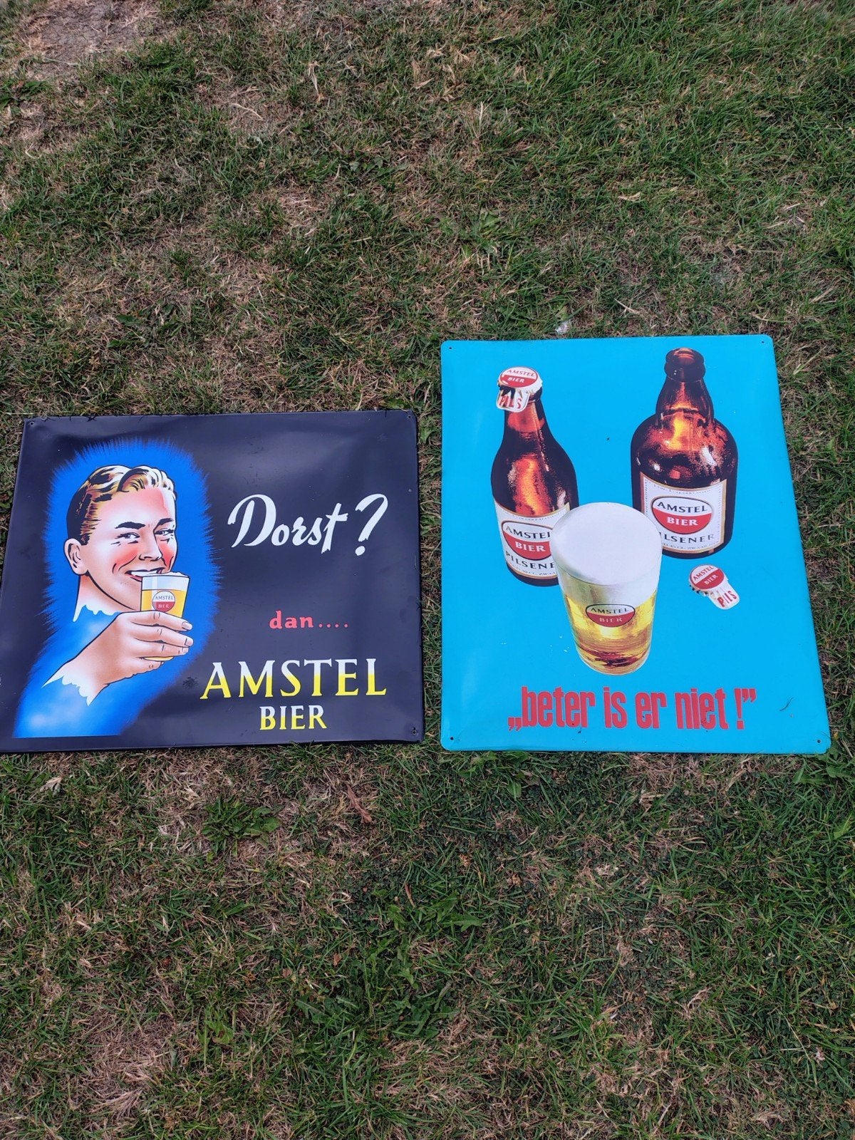 Amstel Mancave Borden - Vintage Reclameborden, Ophalen of Verzenden