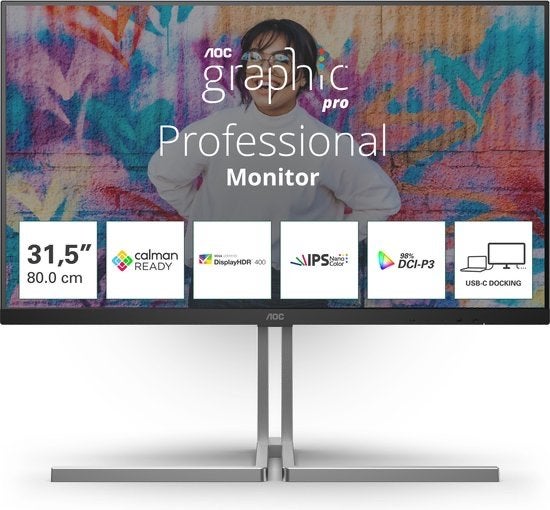 AOC U32U3CV 32" 4K Nano IPS Monitor USB-C 96W HDR400