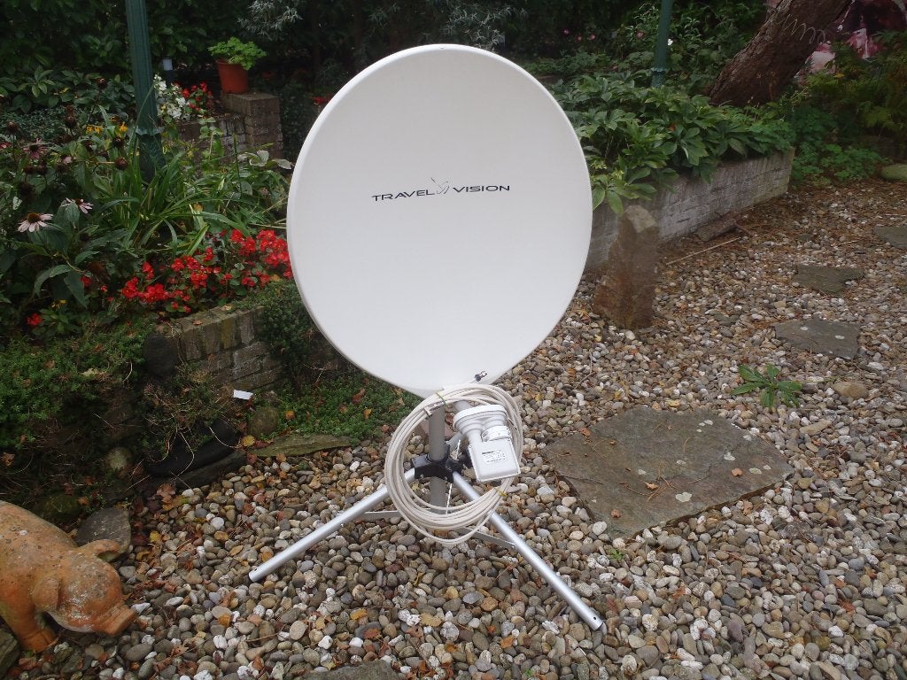 TRAVEL VISION R 6 Duo 60/65 cm  CI module+ontvanger M7sat801, Ophalen, Gebruikt, (Schotel)antenne, Overige merken