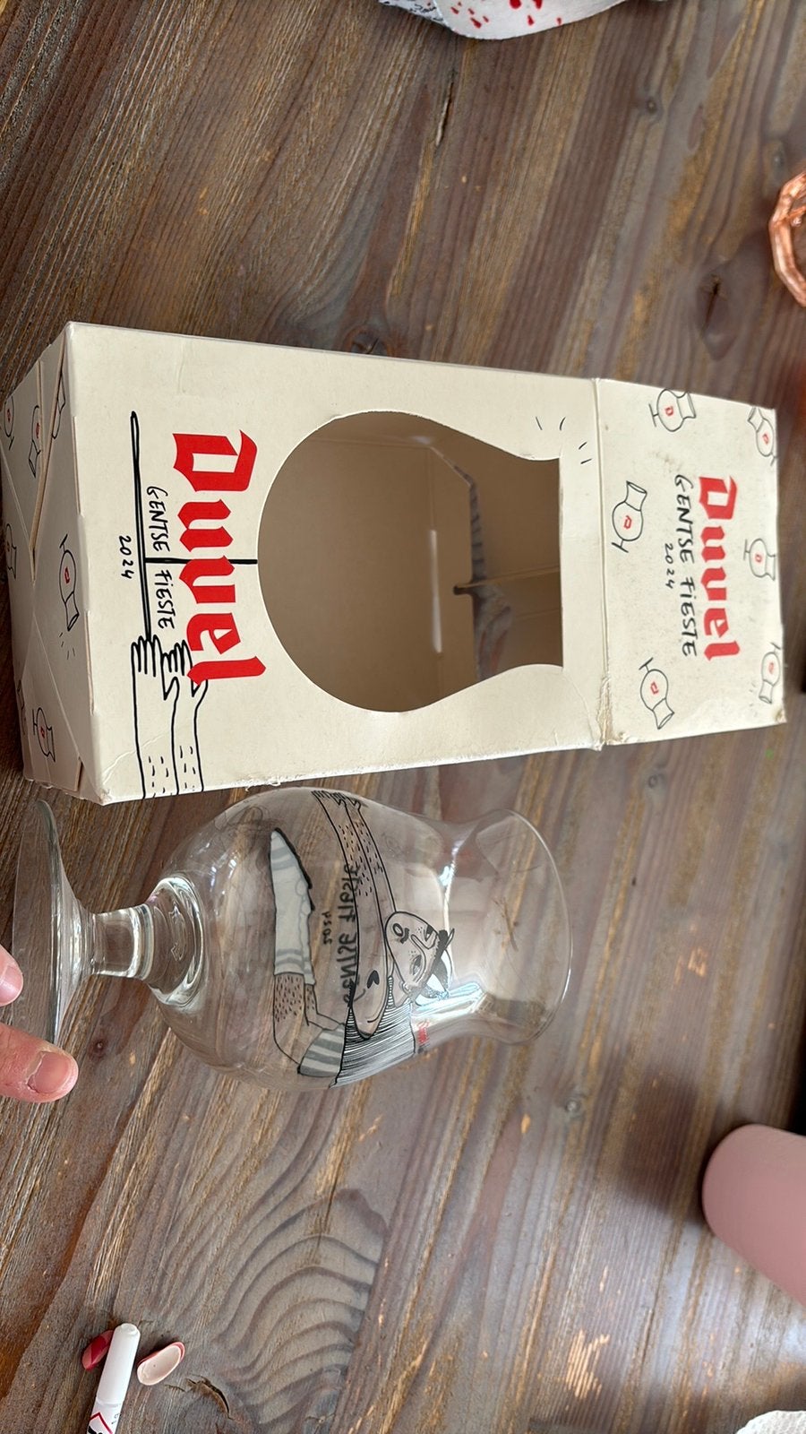 Prachtig glas, Verzamelen, Ophalen of Verzenden, Nieuw, Glas of Glazen, Duvel