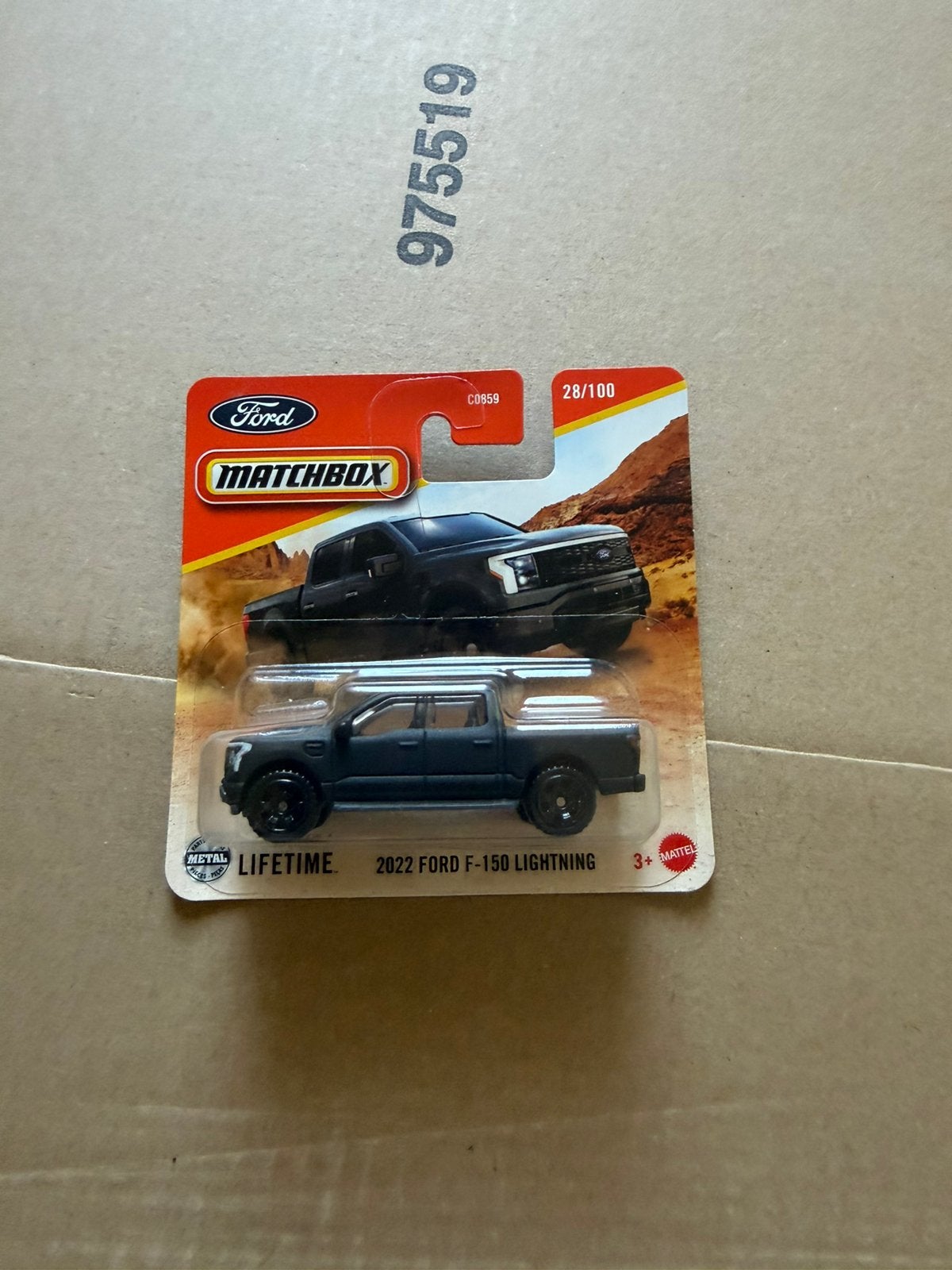 Matchbox Ford f150 mat zwart, Ophalen of Verzenden, Zo goed als nieuw, Auto