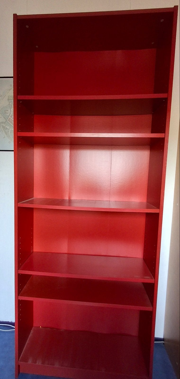 Rode Billy Boekenkast - 80x200x28 cm, Ophalen, Met plank(en), Gebruikt, 50 tot 100 cm