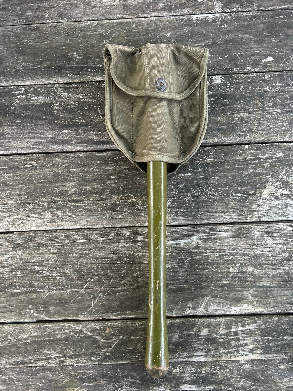 KL klapschep houten steel, Ophalen of Verzenden, Landmacht, Nederland, Overige typen