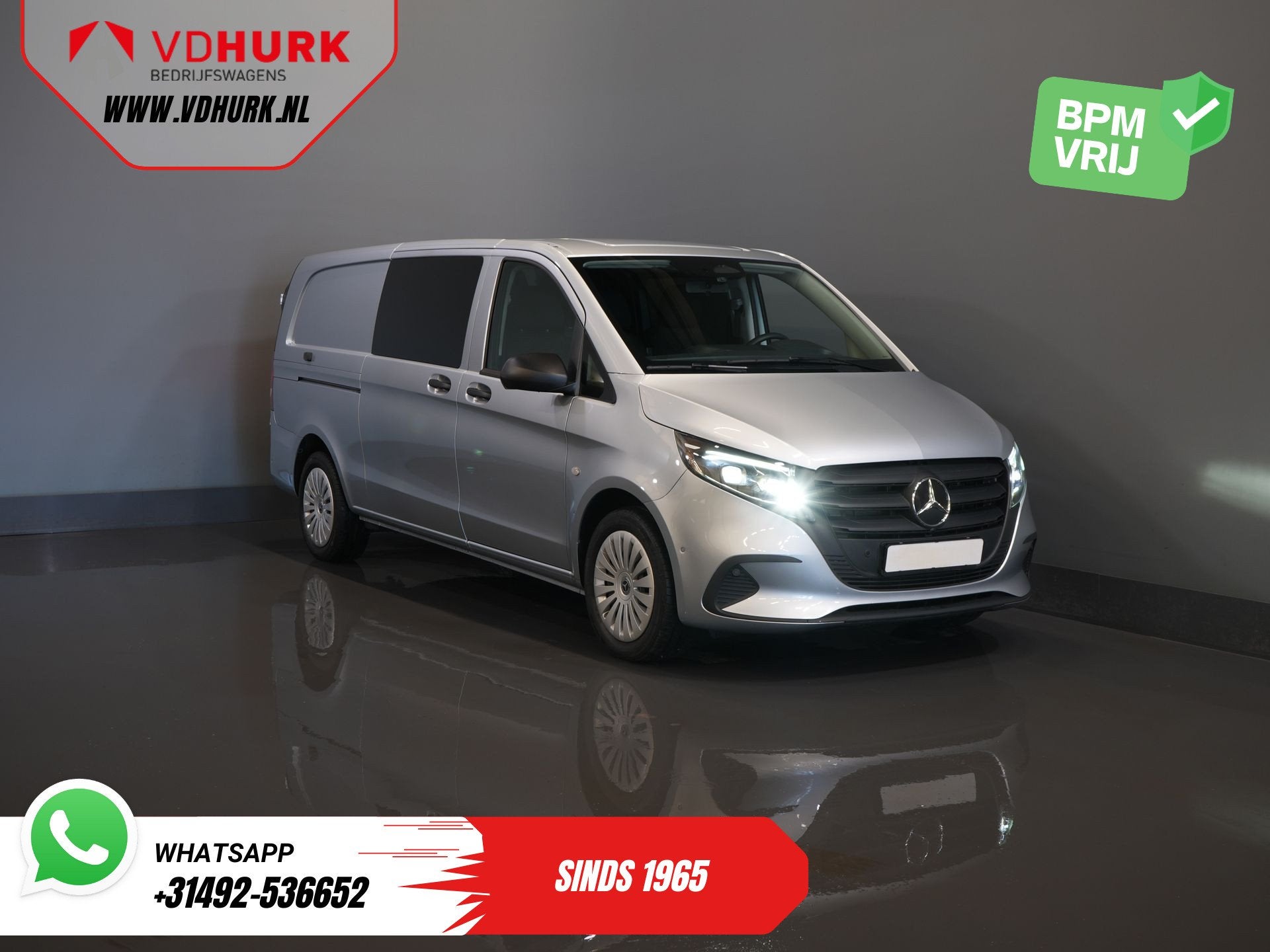 Mercedes-Benz Vito 116 CDI Aut. L3 DC Dubbel Cabine BPM VRIJ, Auto's, Automaat, 4 cilinders, 2500 kg, Bedrijf