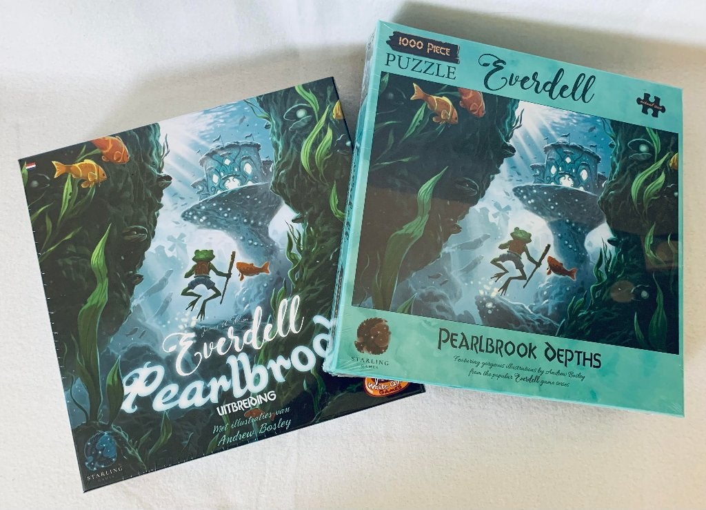 Everdell uitbreiding Pearlbrook + gratis Puzzel Pearlbrook, White Goblin Games, Nieuw, Ophalen of Verzenden, Een of twee spelers