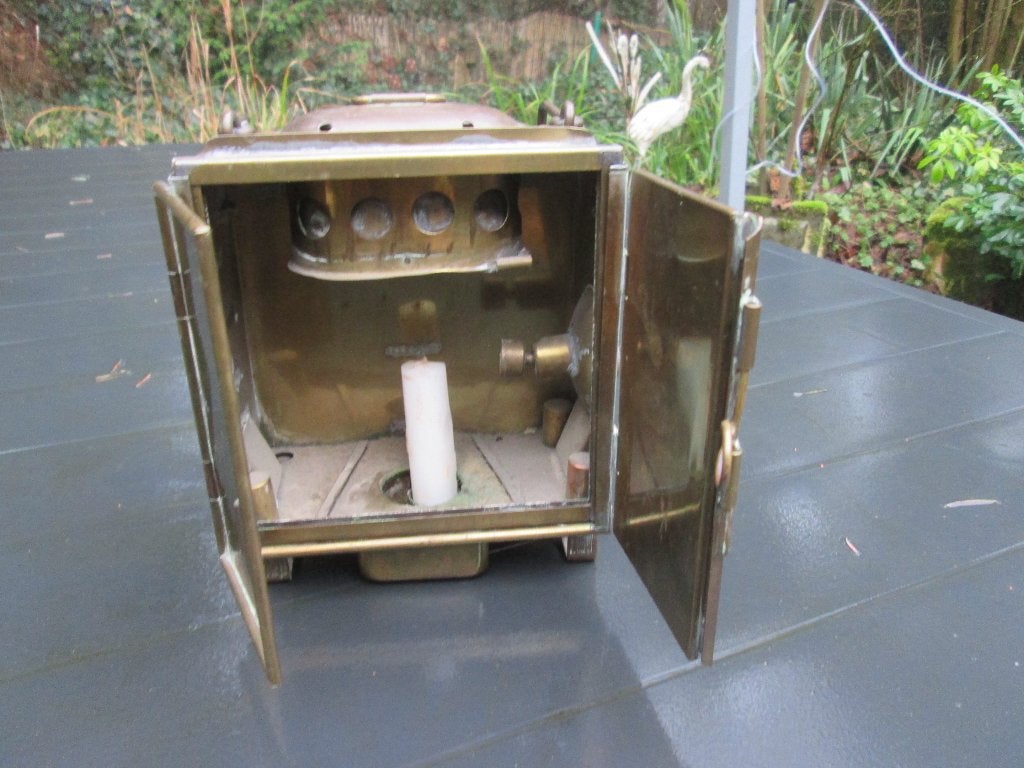 Duitse Blendlaterne M1907, koperen uitvoering vroeg model., Ophalen of Verzenden, Landmacht, Nederland