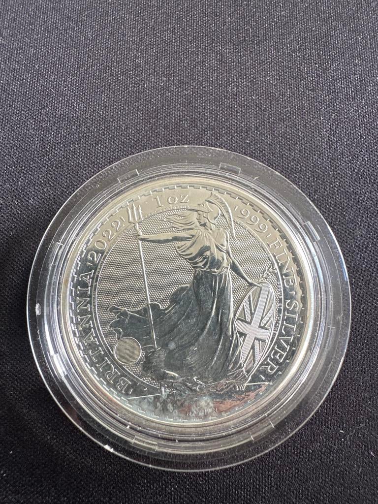 Britannia 2022. 1 oz fijn Zilveren Munt, Ophalen of Verzenden, Zilver