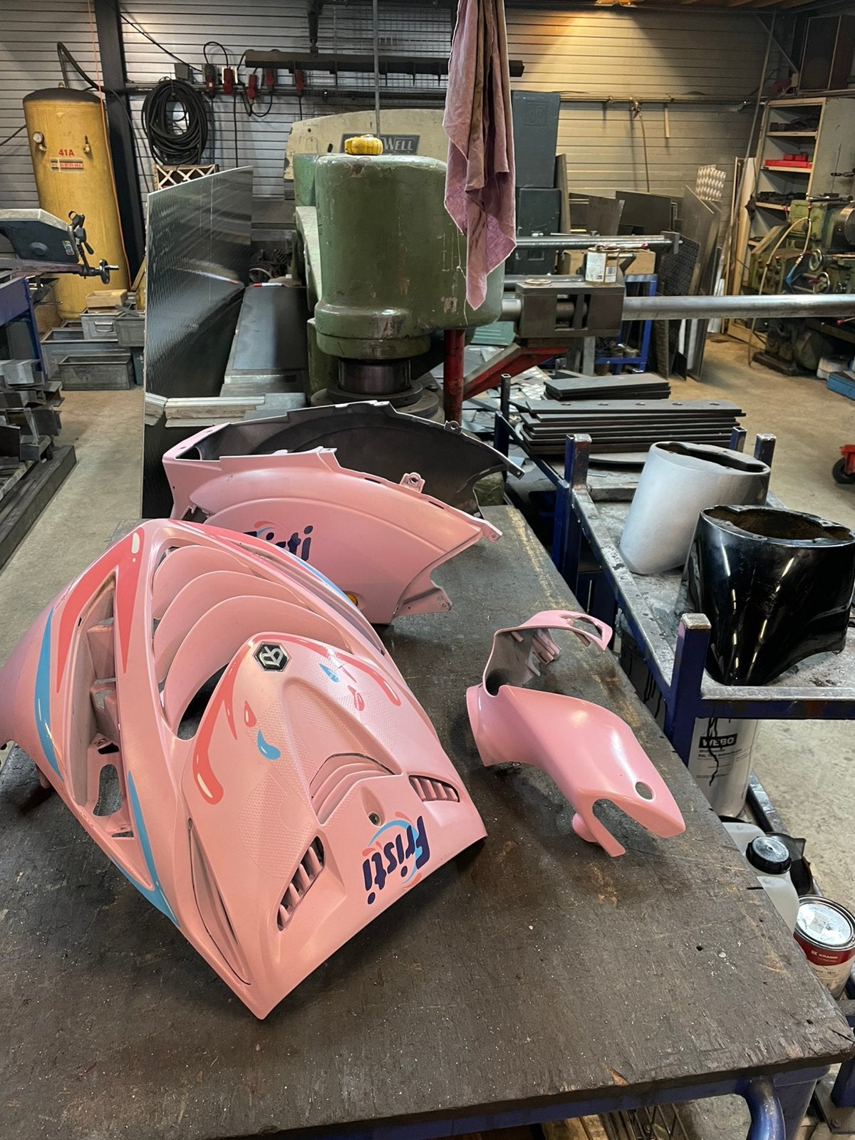 Zip SP kappenset roze fristi, Ophalen of Verzenden, Kap, Piaggio