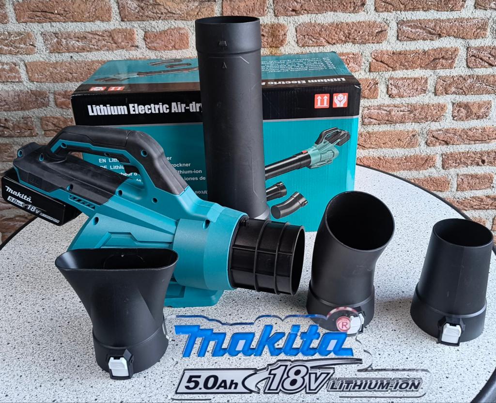 Krachtige Bladblazer + 2x 6.0ah accu(Makita 18v Compatible.), Tuin en Terras, Bladblazers, Nieuw, Makita 18v compatible, Ophalen of Verzenden