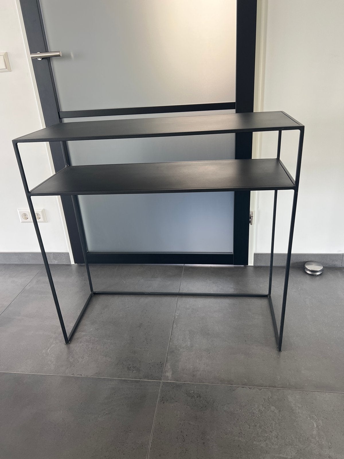 Blomus Fera Wandtafel Zwart - Modern en Stijlvol, Ophalen, Gebruikt, 50 tot 100 cm, Metaal