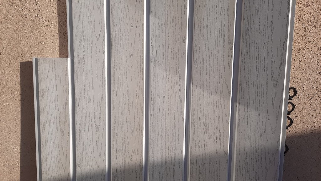 6x witte plastic PVC schroten essen hout print 15,34 meter🔥, Ophalen of Verzenden, Gebruikt, Overige materialen, Minder dan 20 mm