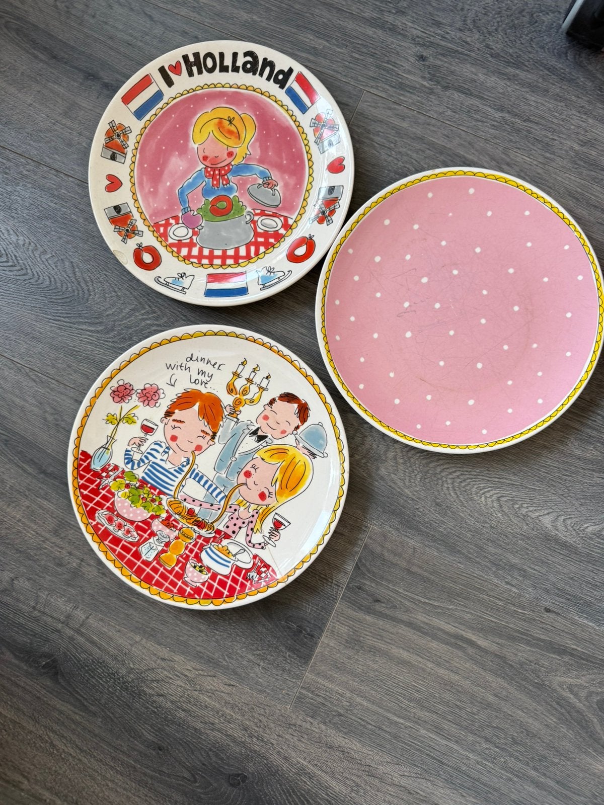 3 dinerborden blond Amsterdam, Gebruikt, Blond Amsterdam, Ophalen of Verzenden, Bord(en)