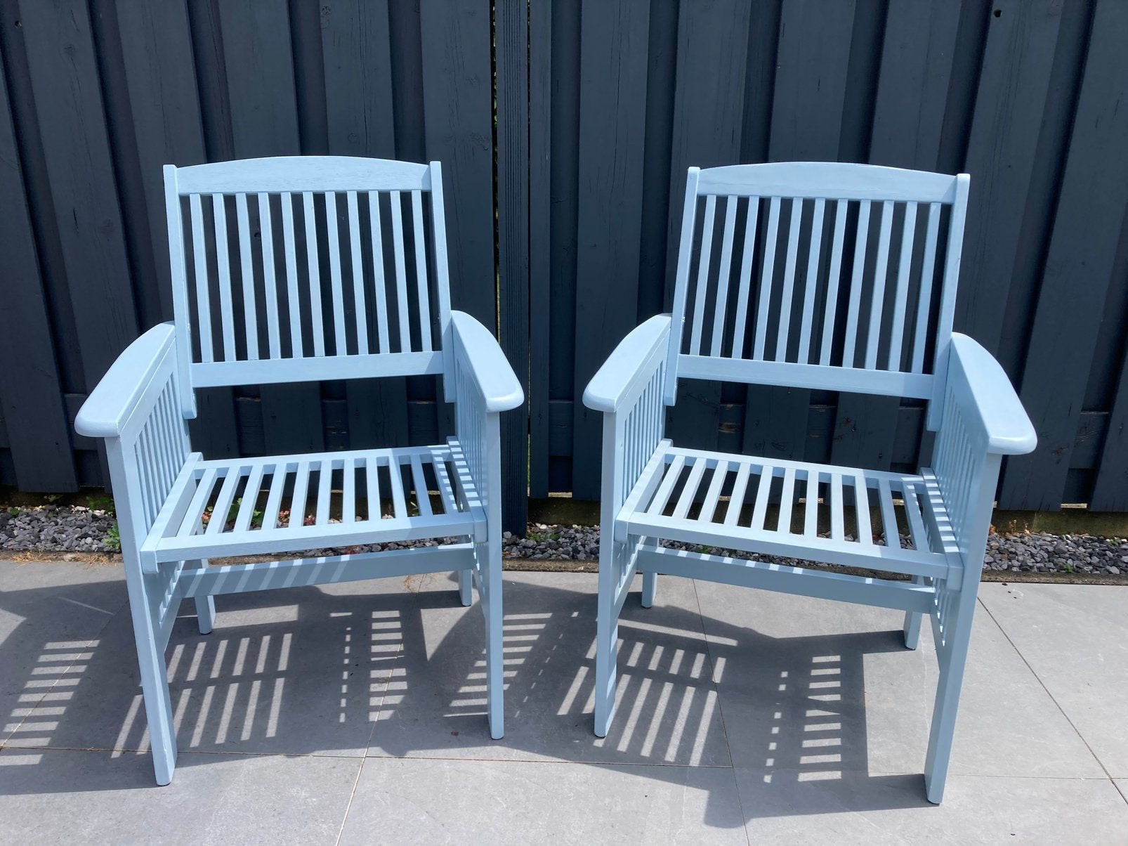 Hardhouten tuinstoelen, Tuin en Terras, Tuinstoelen, Ophalen, Zo goed als nieuw, Teakhout