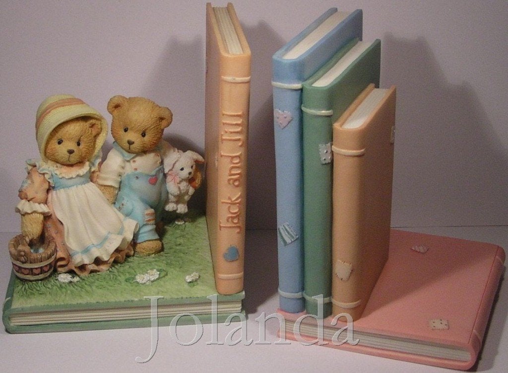 Cherished Teddies Boekensteunen Jack and Jill (nieuw), Ophalen of Verzenden, Zo goed als nieuw, Beeldje, Cherished Teddies