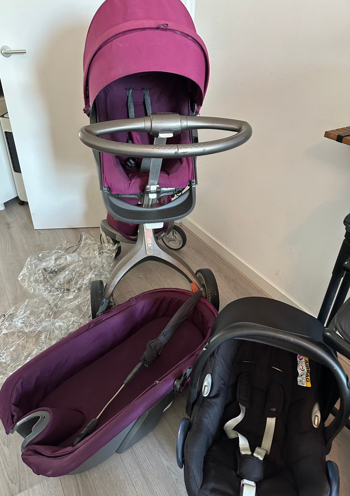 Compleet set kinderwagen stokke Xplory, Ophalen, Zo goed als nieuw, Overige merken