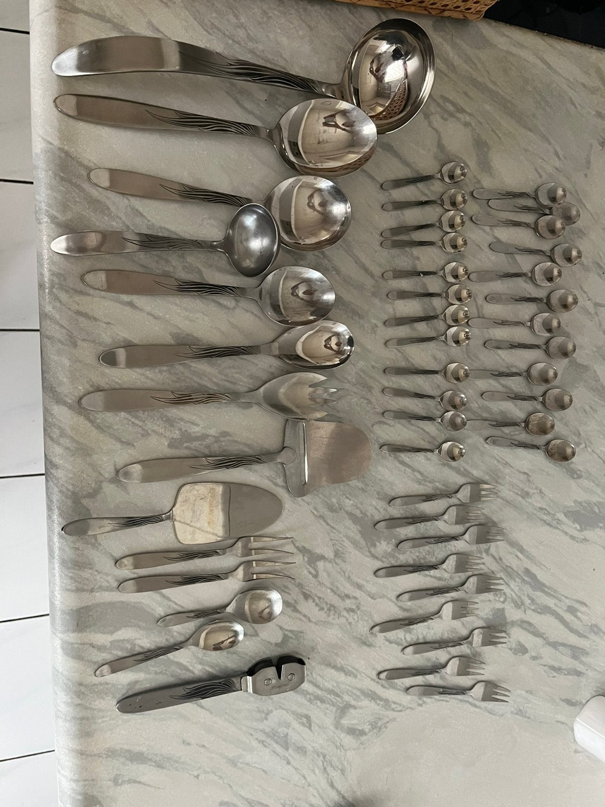 Bestek set Geri Zilmeta 520 Tango rvs, Ophalen, Rvs of Chroom