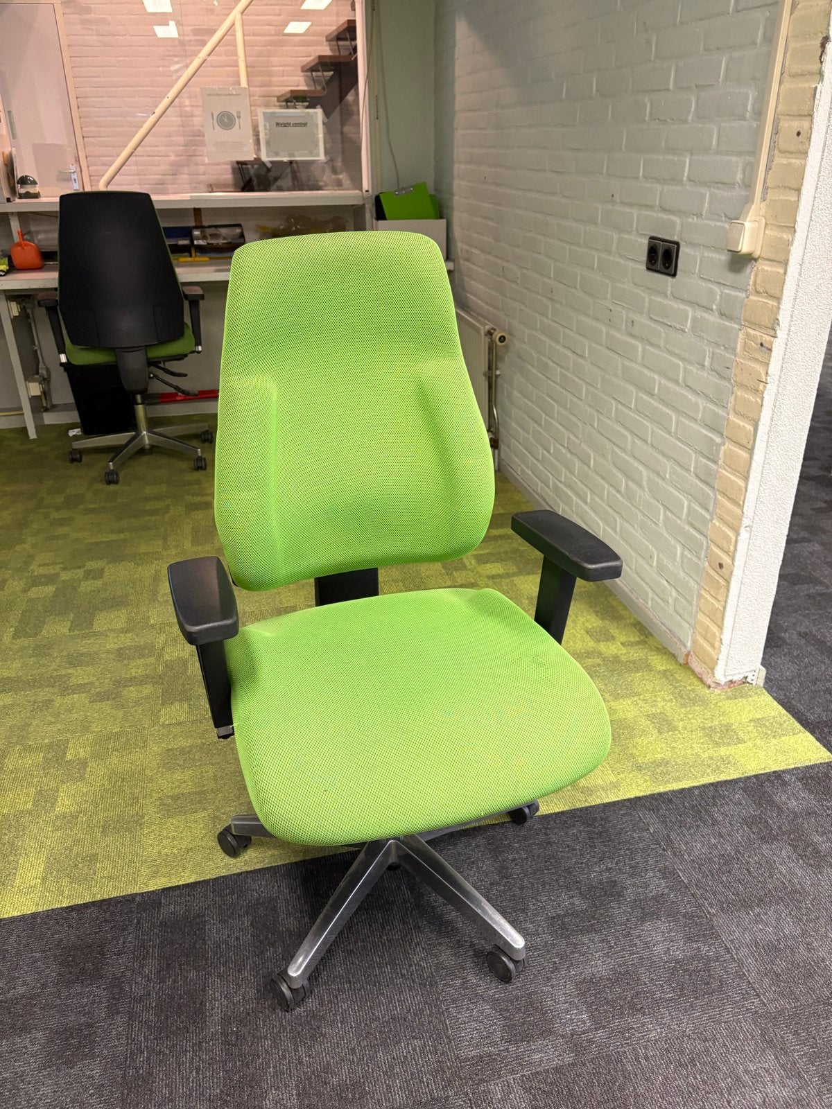 Comfortabele Groene Bureaustoel - Zo goed als nieuw, Ophalen, Zo goed als nieuw, Groen, Bureaustoel