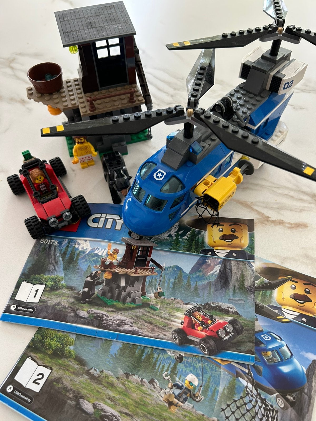 LEGO City 60173 Mountain Arrest Compleet op 1 minifiguur na, Lego, Ophalen of Verzenden, Complete set, City
