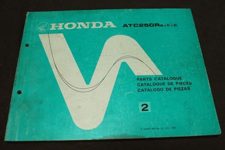 Honda ATC250R 1982 Trike motorcycle parts catalogue ATC250 R, Motoren, Ophalen of Verzenden, Honda