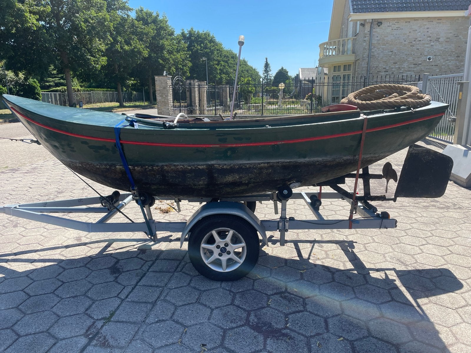 Klassieke boot inclusief trailer, Watersport en Boten, Gebruikt, Binnenboordmotor, Diesel, Trailer
