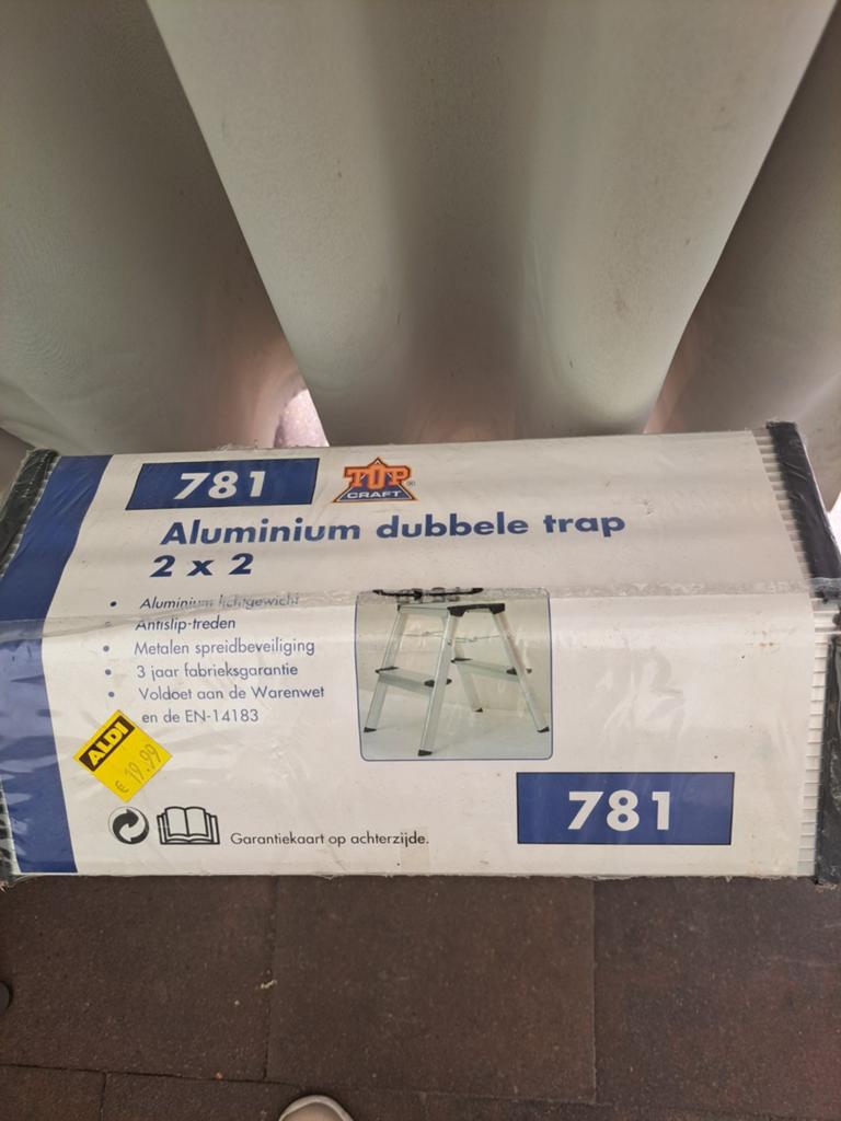 Nieuwe Top Craft Aluminium Dubbele Trap 2x2, Ophalen, Nieuw, Trap, Minder dan 2 meter