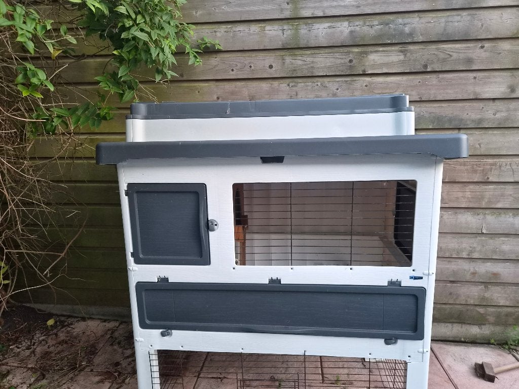 Konijnenhok, Dieren en Toebehoren, Knaagdieren en Konijnen | Hokken en Kooien, Ophalen, Gebruikt, 90 cm of meer, Konijn
