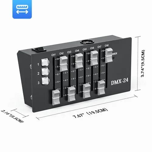 DJLicht DMX controller met accu 24 kanalen, Geluidgestuurd, ., Nieuw, Ophalen of Verzenden
