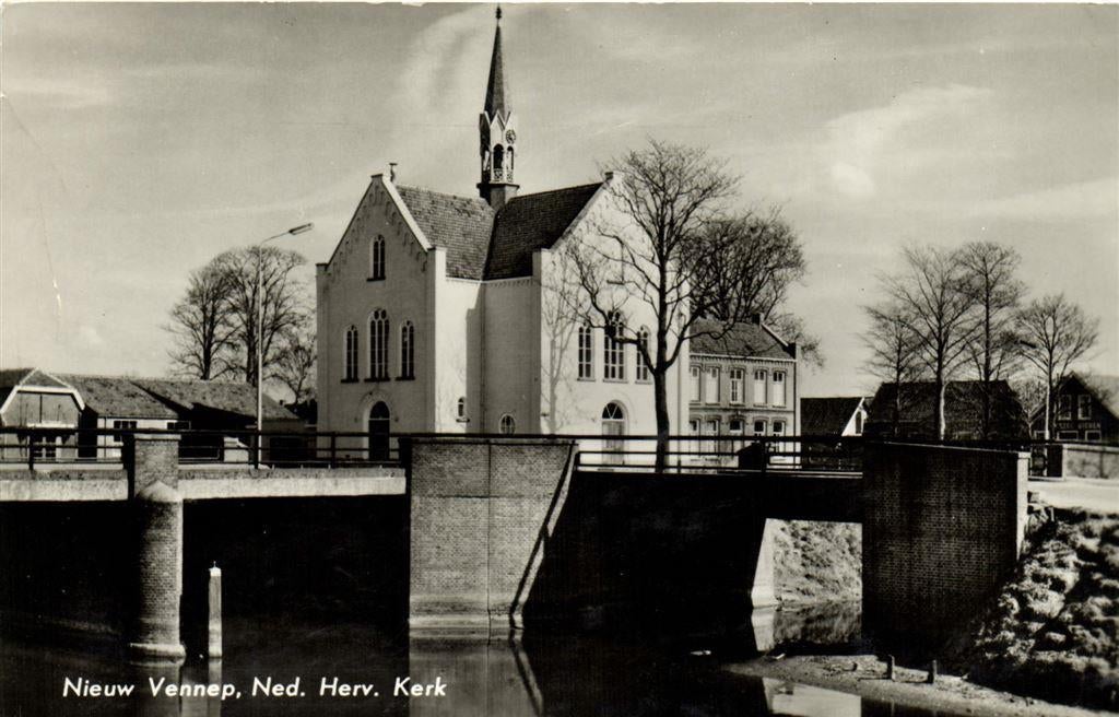 Nieuw Vennep, Ned. Herv. Kerk - 1965 gelopen, Ophalen of Verzenden, Voor 1920, Gelopen, Noord-Brabant