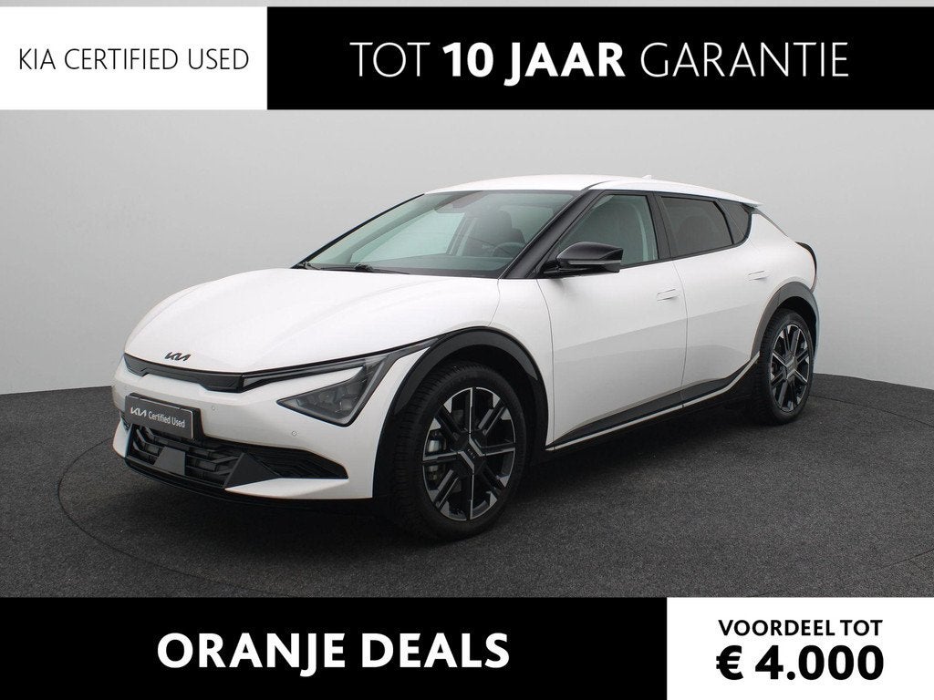 Kia EV6 Plus 84 kWh | bijtelling 17%| stoel- & stuurverwarmi, Automaat, Achterwielaandrijving, 1960 kg, Wit